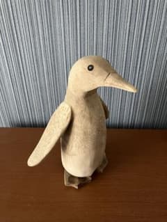 木彫り ペンギン 置物 オブジェ 木製のサムネイル