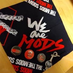 E*K様 THE MODS セット①　1982年バンダナ、缶バッジ、キーホルダーのサムネイル
