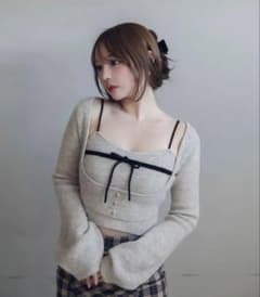 ANDMARY Natalie ribbon set gray - メルカリ