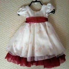※あや様専用※結婚式などに！ホワイト×ワインレッド★ドレス★24M★80サイズのサムネイル