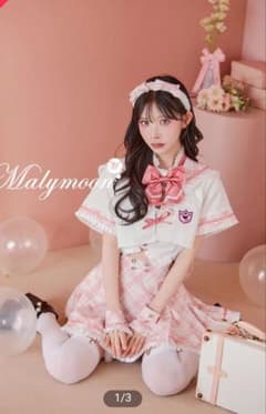 完売品】マリームーン チェックリボン 制服 ピンク - メルカリ