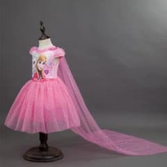 アナ雪ドレス　プリンセスドレス　新品　キラキラマント付きのサムネイル