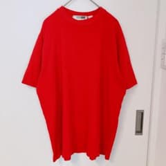 MERGERS Tシャツ 半袖 無地 XL 赤 ビッグサイズ　カットソー