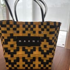 MARNI かごバッグ イエロー×ブラックのサムネイル