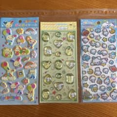 うさはなぷくぷくシール、サンリオストーンシール、あわわちゃんグリッターステッカーのサムネイル