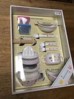 ミキハウス　ベビー食器セット　離乳食作り　baby table ware setのサムネイル