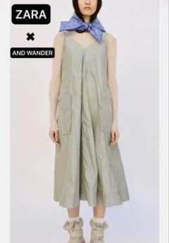 ZARA WATER REPELLENT ミディワンピース AND WANDER ZARA WATER REPELLENTミディワンピース×AND WANDER® - メルカリ