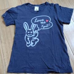 X-girl 半袖 Tシャツ ネイビー ラビットプリント サイズ1のサムネイル