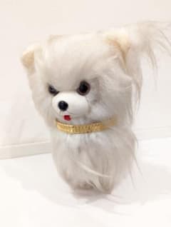 Showa Retro Antique Stuffed Animal Series: Dog, Pomeranian, White