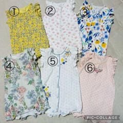 【リナ様専用】女の子 花柄ロンパースセットのサムネイル