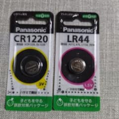 Panasonic　リチウム電池CR1220、アルカリボタン電池LR44のサムネイル