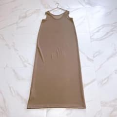 24SS 美品 Plage リブタンクワンピース 36/S ベージュ - メルカリ