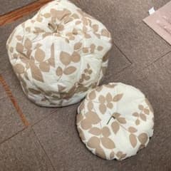 手作りの鍋帽子と鍋布団です。ストウブなどでの保温調理に最適です。のサムネイル