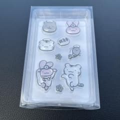 ホワイトタイガーとブラックタイガー ぷくちゅるシール　pukuchuru