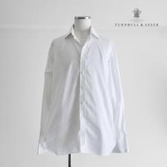 1990s Turnbull&Asser セミワイドカラーWカフスシャツ　英国製 1990s Turnbull&Asser セミワイドカラーWカフスシャツ 英国製 - メルカリ