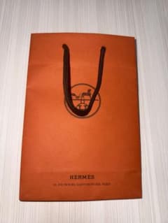 HERMES ショップ袋 紙袋 オレンジ - メルカリ