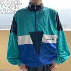 USA製 アディダス　トラックジャケット　刺繡ロゴ　shishamo 宮崎朝子 USA製 アディダス トラックジャケット 刺繡ロゴ shishamo 宮崎