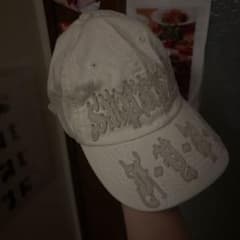 25SS シュプリーム レザー アップリケ 6-パネル キャップ
