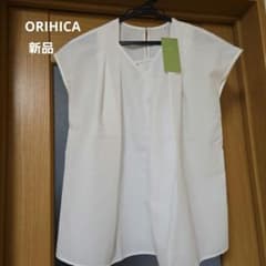 ORIHICA 半袖 ブラウス ホワイト Mサイズ