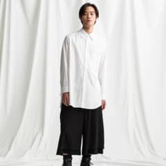 [送料無料]ヨウジヤマモト Ground Y ホワイト オーバーサイズシャツのサムネイル
