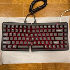 静音赤軸　英語配列キーボード　分離型RGBのサムネイル