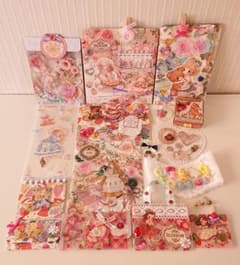 平袋 おすそ分け見開きファイル コラージュ素材シールいちご苺くま