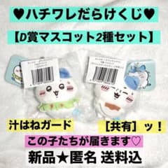 [치이카와 하치와레 투성이 복권 D상 2종 세트] 국물은 가드, 공유 마스코트 신품