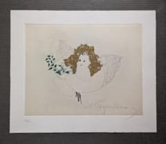 ifhフジコ・ヘミング「天使」限定版画 自筆サイン 真作保証 ピアニスト