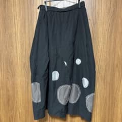 センソユニコ慈雨 ドット柄パッチワーク フレアロングスカート 値段