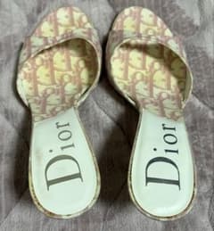 d*2様 Christian Dior トロッター柄 ミュール サンダル ピンク - メルカリ