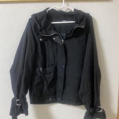 ZARA ブラック フード付きジャケット Sサイズのサムネイル