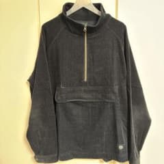VANS コーデュロイ ハーフジップ プルオーバー ブラックのサムネイル