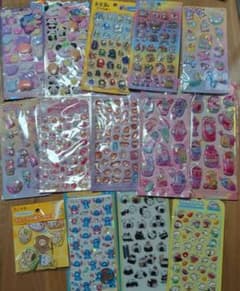 ぷっくりシール ステッカー 14枚セット まとめ売りのサムネイル