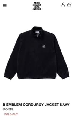 B EMBLEM CORDUROY JACKET NAVY ブラックアイパッチのサムネイル