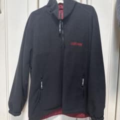 LUCKY STRIKE リバーシブルフリースジャケット ハーフジップ 黒のサムネイル