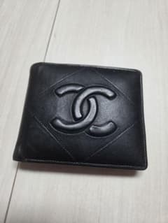 CHANEL 二つ折り財布 ココマーク ブラック - メルカリ