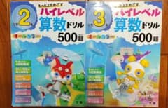 【切り離し済/未記入】ハイレベル算数ドリル 小学2年 小学3年 2冊セットのサムネイル