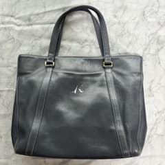 Kitamura キタムラ 本革 レザートートバッグ ネイビー A4収納のサムネイル