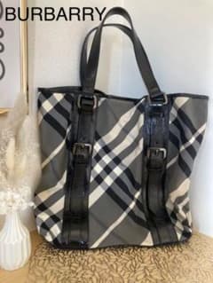週末限定セール！！　BURBERRY トートバッグ  バーバリー　チェックグレーのサムネイル