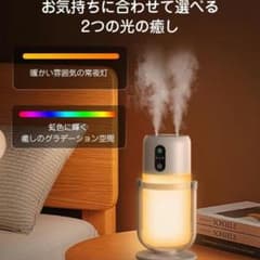 卓上加湿器 ダブルノズル LEDライト付きのサムネイル