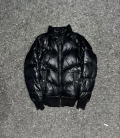 y2k old UNIQLO ダウンジャケット archive 光沢 黒 短丈 - メルカリ