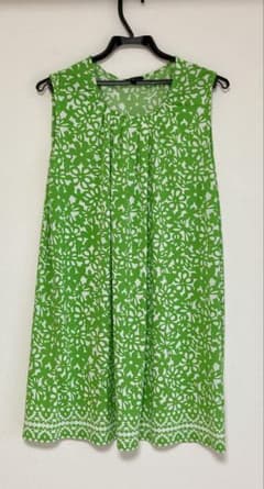 TALBOTS ノースリーブ ブラウス 花柄 グリーンのサムネイル