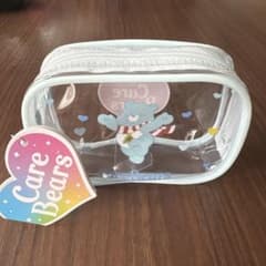 【GiGO限定】ケアベア　クリアビニールポーチ　(うすい水色)