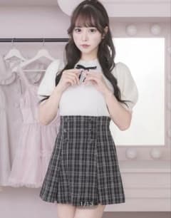 pium ミニスカート ミニスカ ツイード ピウム ブラックのサムネイル
