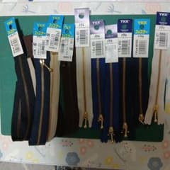 YKK メタルファスナー まとめ売り 9本セットのサムネイル