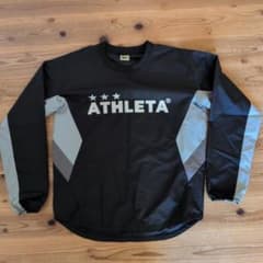 ATHLETA 長袖ピステ 黒/グレーのサムネイル