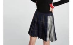 ZARA (ザラ)プリーツミニチェックスカートのサムネイル