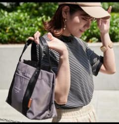 LIZDAYS トートバッグ　 DGY/BRK　撥水加工　ダークグレー/ブラックのサムネイル