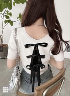 GRL リボン　トップス　Mのサムネイル