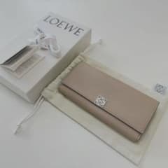 LOEWE ロエベ アナグラム コンティネンタル ウォレット サンド 長 財布 